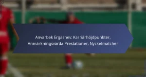 Anvarbek Ergashev: Karriärhöjdpunkter, Anmärkningsvärda Prestationer, Nyckelmatcher